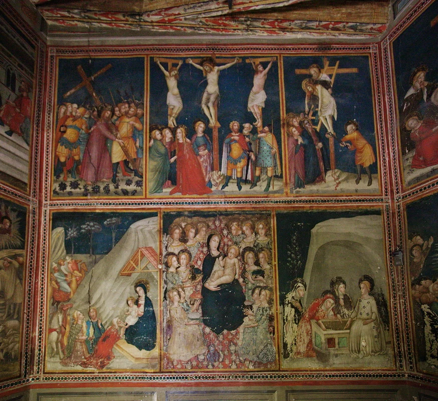 Pinturas de la Pasión y escenas marianas en la capilla de San Miguel de Pedralbes